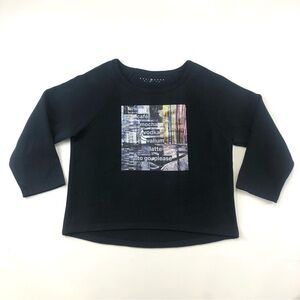 Suzi Roher Mocha Cafe sweatshirt black premium fleece 3/4 sleeve womens Medium